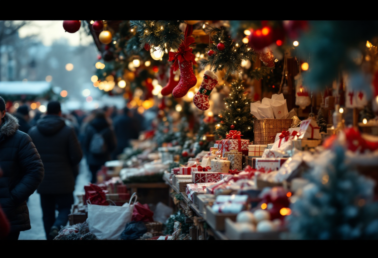 Grafico che mostra le tendenze degli acquisti natalizi in Italia