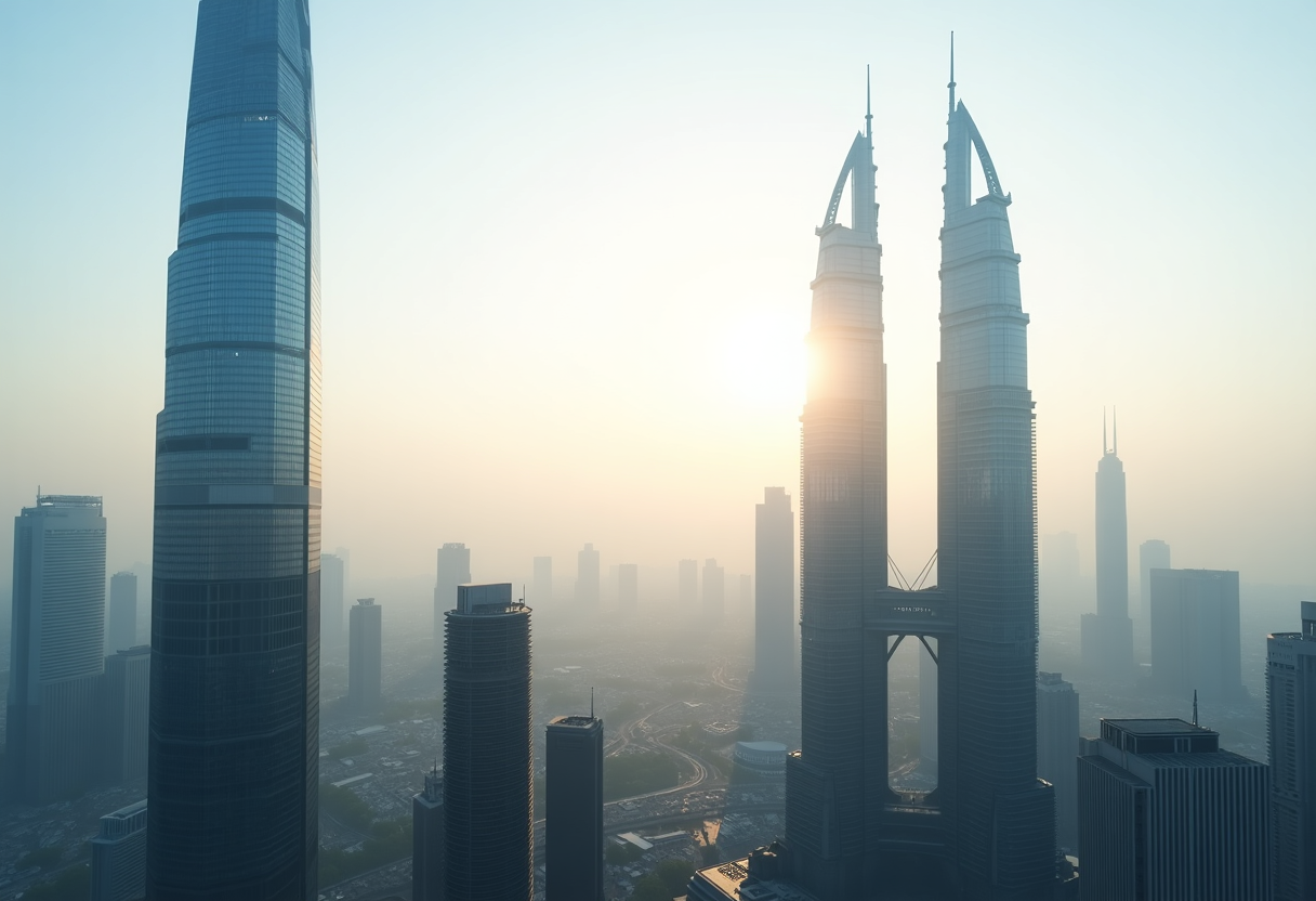 Grafico sull'andamento delle borse asiatiche con Hong Kong e Shanghai