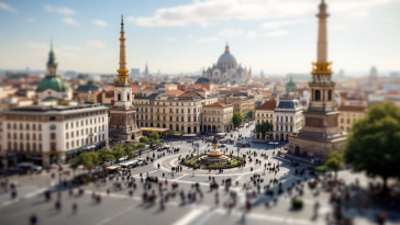 Grafico sull'andamento delle borse europee e dati macroeconomici