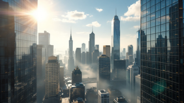 Grafico dei mercati finanziari di Wall Street in fluttuazione