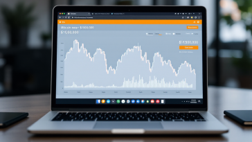 Grafico Bitcoin mostra flessione dopo picco a 100mila dollari