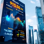 Grafico del Bitcoin in crescita verso 100.000 dollari