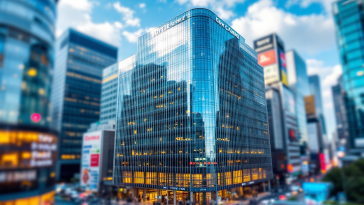 Grafico della Borsa di Tokyo con segno positivo