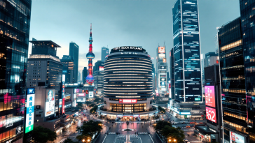 Grafico della Borsa di Tokyo con segno positivo