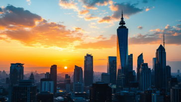 Grafico che mostra il calo delle borse asiatiche