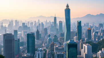 Grafico che mostra il calo delle borse cinesi nel mercato