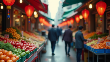 Grafico che mostra il calo delle borse cinesi