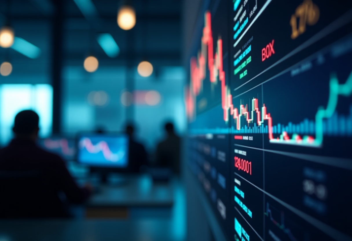 Grafico delle borse europee con riferimento a Nvidia