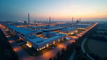 Grafico che mostra il calo della produzione industriale in Germania