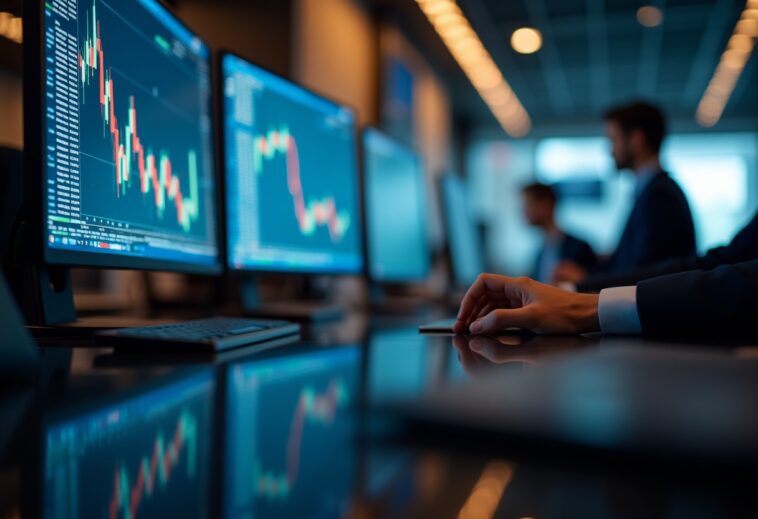 Grafico che mostra la chiusura delle borse europee dopo le elezioni USA