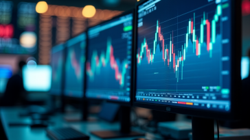 Grafico che mostra la chiusura negativa delle borse europee