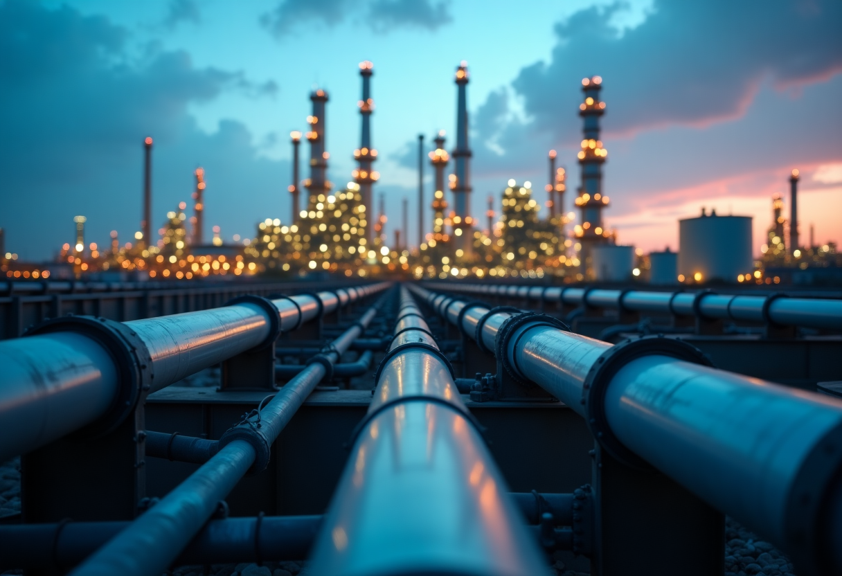 Grafico che mostra l'andamento del mercato del petrolio