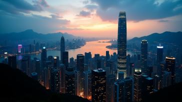 Grafico della flessione dell'indice Hang Seng