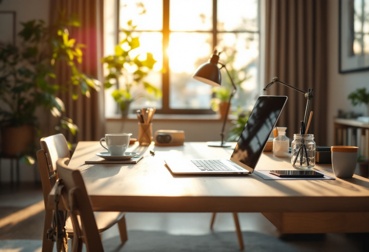 Giovani professionisti al lavoro con focus sul benessere