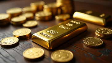 Grafico che illustra le tendenze del mercato dell'oro