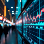 Grafico dei mercati europei in calo con Nvidia in evidenza