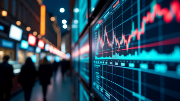 Grafico dei mercati europei in calo con Nvidia in evidenza