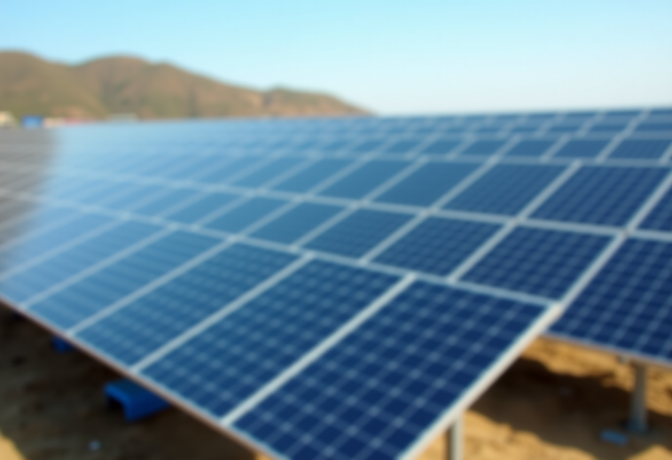 Impianto solare Plenitude in fase di costruzione in Francia