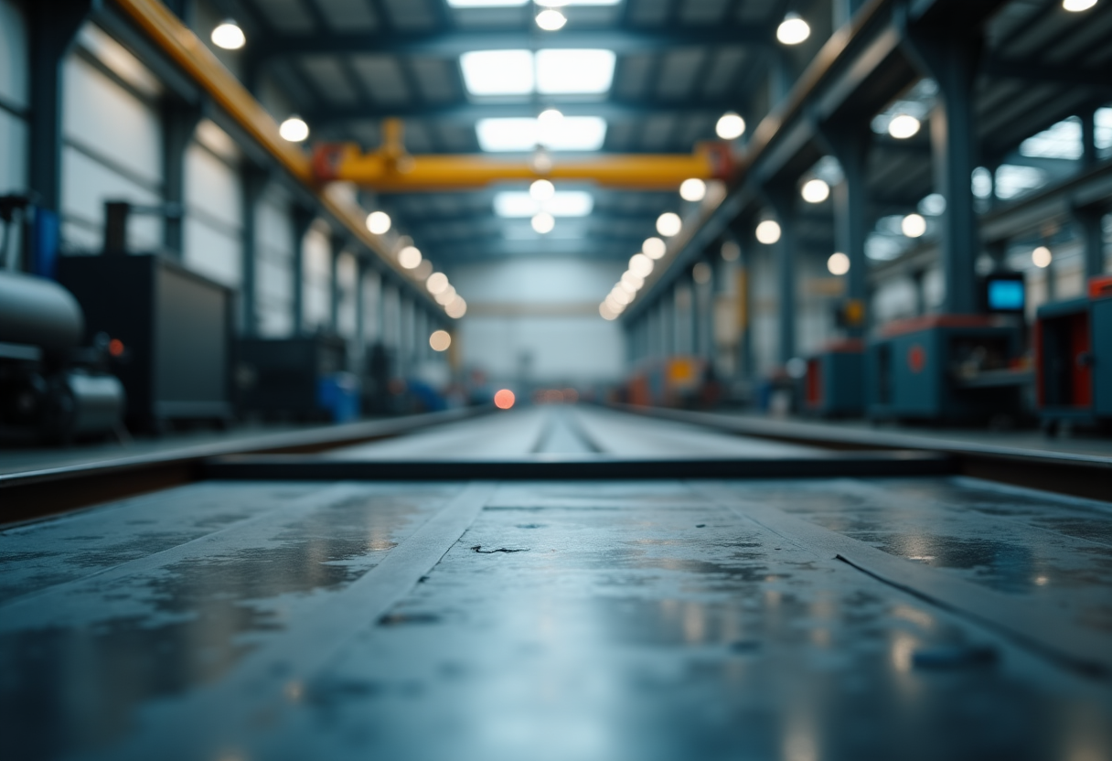 Grafico che mostra la produzione industriale e vendite in Italia