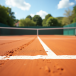 Rafael Nadal in azione durante una partita di tennis