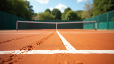 Rafael Nadal in azione durante una partita di tennis