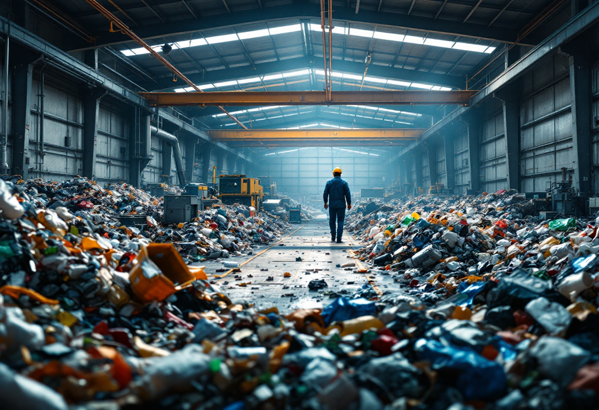 Immagine che rappresenta l'industria del riciclo in Italia