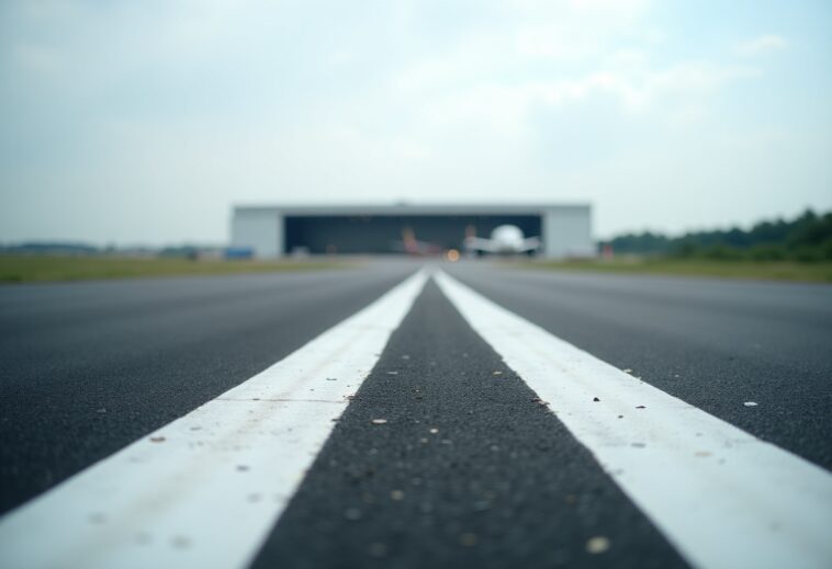 Logo Ryanair con grafico in calo delle previsioni passeggeri