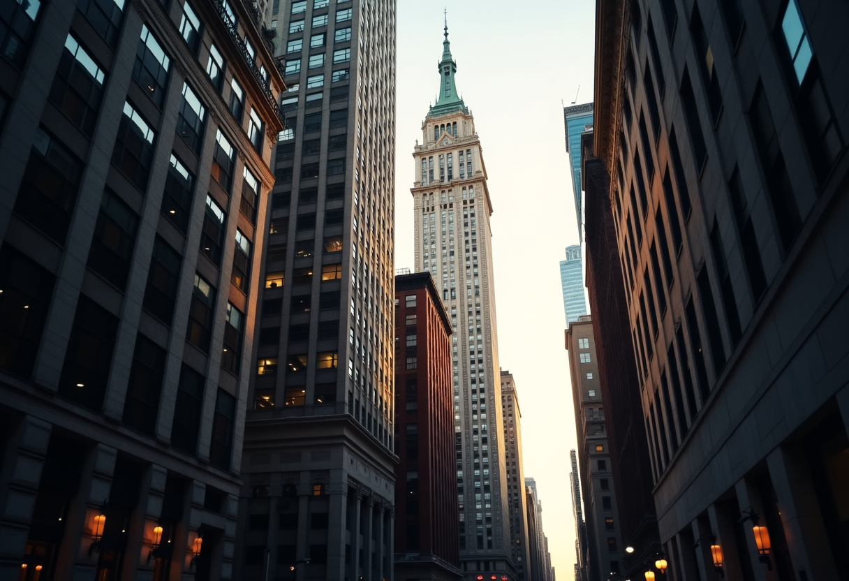 Grafico che mostra l'andamento dell'inflazione a Wall Street