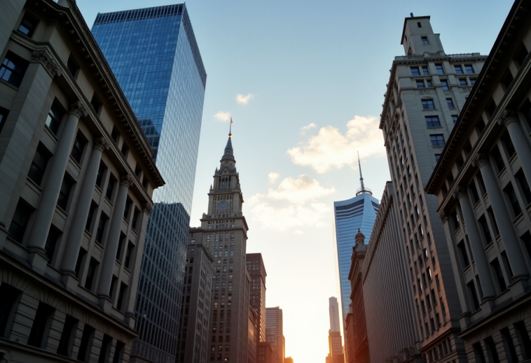 Grafico di Wall Street in crescita grazie a Nvidia