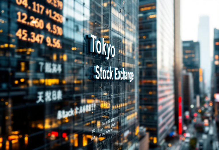 Grafico dell'andamento della Borsa di Tokyo