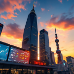 Grafico dell'andamento della Borsa di Tokyo con dati economici