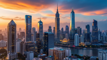 Grafico sull'andamento delle borse asiatiche e settore energetico