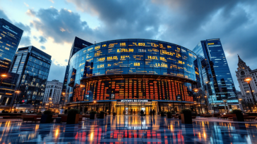 Grafico sull'andamento delle borse europee e previsioni economiche