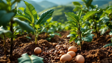 Grafico che mostra l'aumento dei prezzi di cacao, caffè e uova nel 2024