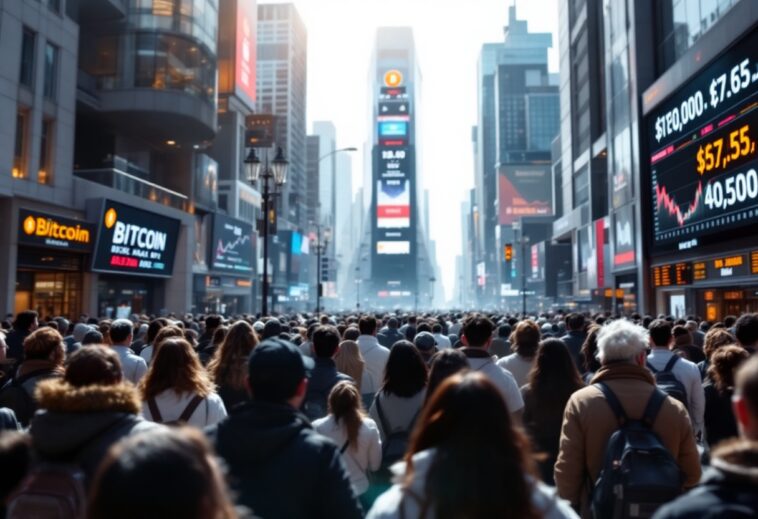 Grafico che mostra l'aumento del valore di Bitcoin nel 2024