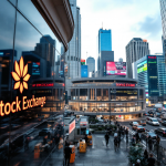 Grafico della Borsa di Tokyo in calo a causa di tensioni commerciali