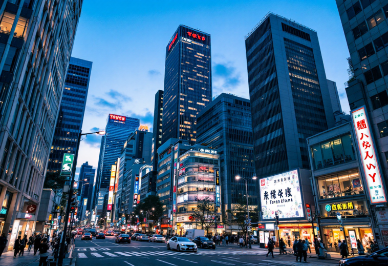 Grafico che mostra il calo della Borsa di Tokyo