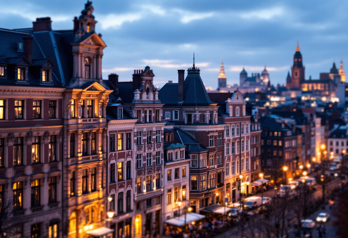 Grafico delle borse europee in flessione