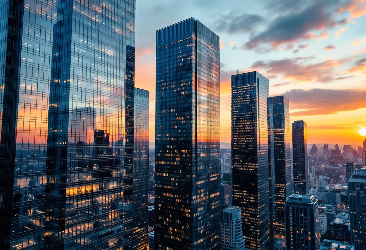 Grafico che mostra l'andamento negativo delle borse europee