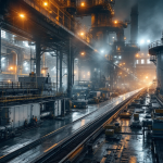 Grafico che mostra il calo della produzione industriale in Germania