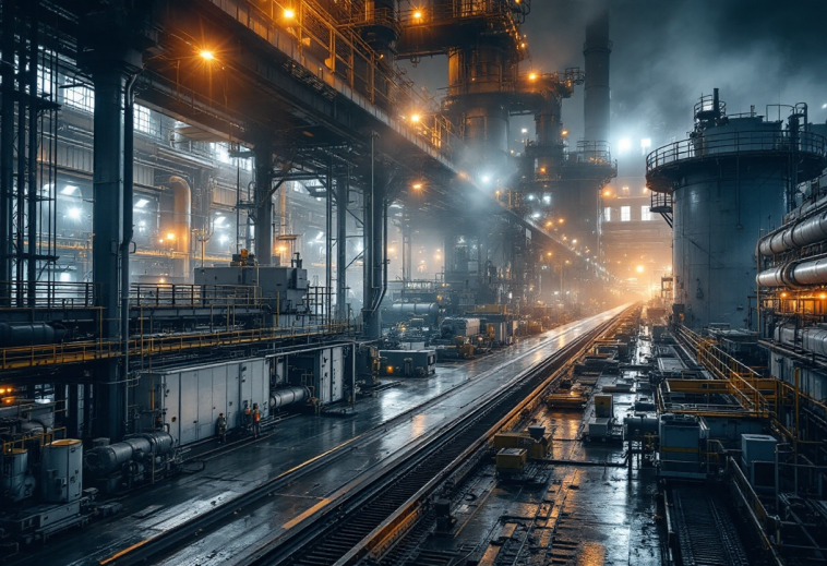 Grafico che mostra il calo della produzione industriale in Germania