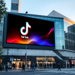 Logo di TikTok con simbolo della Commissione Europea