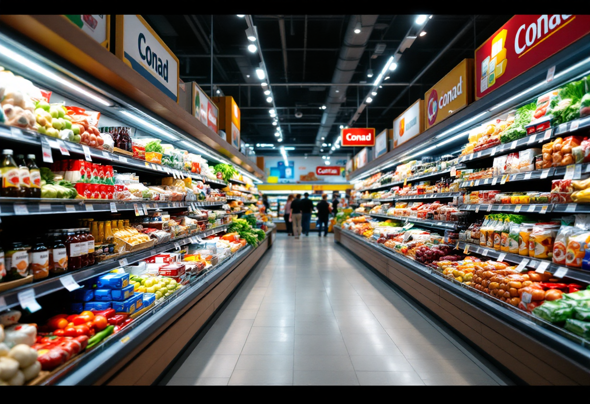 Grafico che mostra l'incremento del fatturato di Conad nel 2024