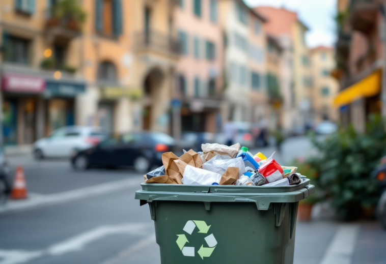 Grafico sui costi della Tari e gestione rifiuti in Italia