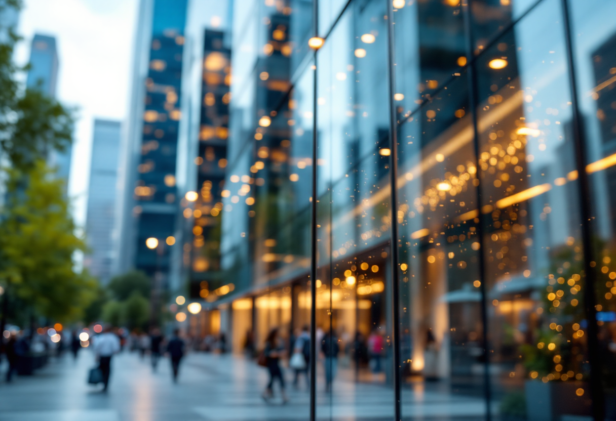 Logo di Crédit Agricole e Banco BPM in un grafico di crescita