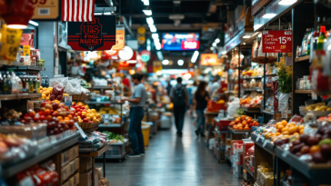 Grafico che mostra la crescita delle vendite al dettaglio negli Stati Uniti