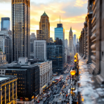Grafico che mostra la crescita di Wall Street e l'economia americana