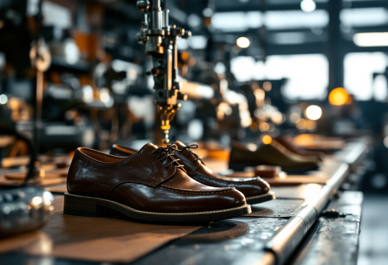 Logo GT Emme e calzature di lusso in esposizione