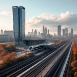 Treno moderno delle Ferrovie dello Stato in stazione
