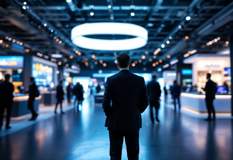 Luca Moroni di Visa durante l'intervista al Salone dei Pagamenti 2024